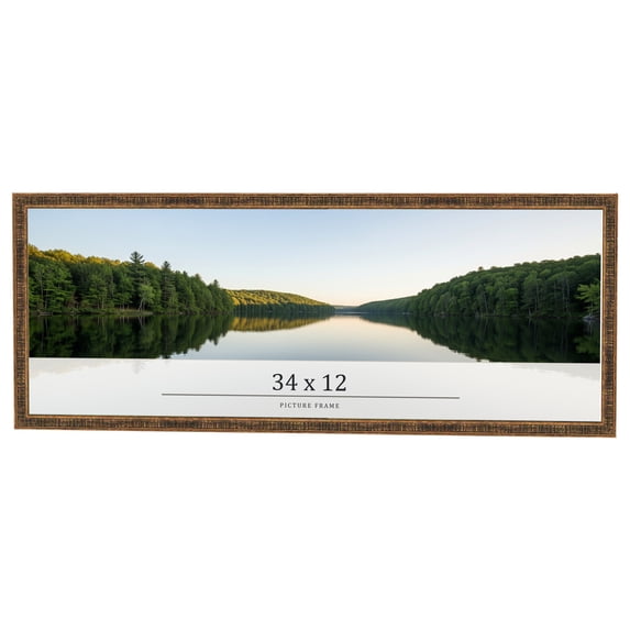 34x12 Frame Gold Kingsley Distressed Solid Wood Picture Frame Width 0.75 Inches | Interior Frame
