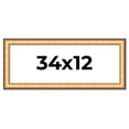 thumbnail image 1 of 34x12 Frame Gold Plein Aire Solid Wood Picture Frame Width 2 Inches | Interior Frame Depth 0.5, 1 of 8