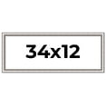 thumbnail image 1 of 34x12 Frame Silver Real Wood Picture Frame Width 1.25 Inches | Interior Frame Depth 0.5 Inches |, 1 of 8