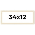 thumbnail image 1 of 34x12 Frame White Real Wood Picture Frame Width 1.5 inches | Interior Frame Depth 0.5 inches | Barn, 1 of 8