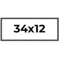 thumbnail image 1 of 34x12 Rustic Brown Real Wood Picture Frame Width 0.75 inches | Interior Frame Depth 0.5 inches |, 1 of 8