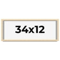 thumbnail image 1 of 34x12 Shadow Box Frame Brown | 0.875 Inches Deep Real Wood Contemporary Shadowbox Display Frame |, 1 of 5