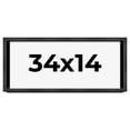 thumbnail image 1 of 34x14 Frame Black Charcoal Grey Wood Textured Picture Frame | 0.75 Inch Moulding Width | Gunmetal, 1 of 8