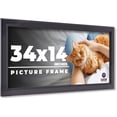 thumbnail image 1 of 34x14 Frame Black Passaggi Solid Wood Picture Frame Width 1.5 Inches | Interior Depth 0.5 Inches |, 1 of 8