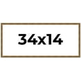 thumbnail image 1 of 34x14 Frame Gold Solid Wood Picture Frame - Complete Modern Photo Frame Includes UV Acrylic, 1 of 8