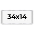 thumbnail image 1 of 34x14 Frame Silver Whitewashed Wood Grain Solid Wood Shadow Box | 0.75 Inch Moulding Width | 0.75, 1 of 8