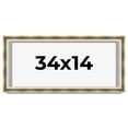 thumbnail image 1 of 34x14 Shadow Box Frame Silver | 1.75 inches Deep Real Wood Traditional Shadowbox Display Frame | UV, 1 of 8