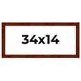 thumbnail image 1 of 34x14 Walnut Brown Veneer Real Wood Picture Frame Width 1.75 inches | Interior Frame Depth 0.5, 1 of 8