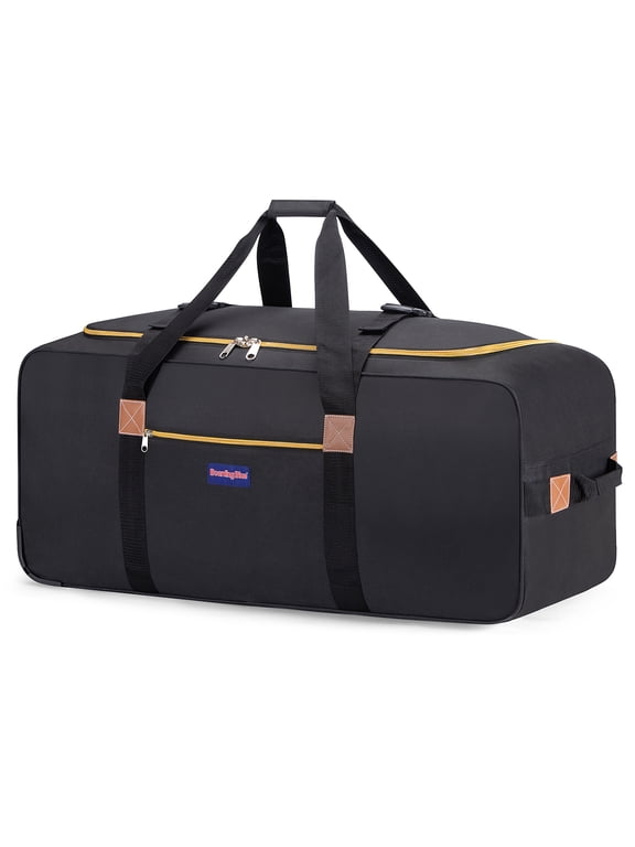 34x14x14 Inches 50 LB Airllines Cuban-Homecoming Rolling Duffel Bag Maleta de Lona 50 LB Cap Luggage