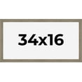 thumbnail image 1 of 34x16 Frame Gray Barnwood Rustic Solid Wood Picture Frame | 1.5 Inch Moulding Width | Includes UV, 1 of 8