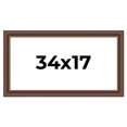 thumbnail image 1 of 34x17 Copper and Brown Real Wood Picture Frame Width 2 inches | Interior Frame Depth 0.5 inches |, 1 of 8