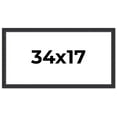 thumbnail image 1 of 34x17 Frame Black Real Wood Picture Frame Width 1.25 Inches | Interior Frame Depth 0.5 Inches |, 1 of 8