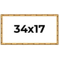 thumbnail image 1 of 34x17 Frame Gold Bamboo Solid Wood Picture Frame | 1 Inch Moulding Width | Interior Frame Depth, 1 of 8