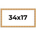 thumbnail image 1 of 34x17 Frame Gold Rustic Solid Wood Picture Frame | 1.25 Inch Wide Moulding | Rustique Gold, 1 of 8