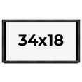 thumbnail image 1 of 34x18 Frame Black Charcoal Grey Wood Textured Picture Frame | 0.75 Inch Moulding Width | Gunmetal, 1 of 8