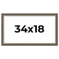 thumbnail image 1 of 34x18 Frame Brown Solid Wood Picture Frame | 1.75 Inch Moulding Width | Austin Frame Complete with, 1 of 8