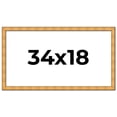 thumbnail image 1 of 34x18 Frame Gold Rustic Solid Wood Picture Frame | 1.25 Inch Wide Moulding | Rustique Gold, 1 of 8