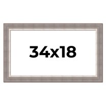 34x18 Frame Grey Real Wood Picture Frame Width 2.75 Inches | Interior Frame Depth 0.5 Inches |