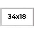 thumbnail image 1 of 34x18 Frame Silver Inner Slope Bevel Picture Frame | 1 Inch Moulding Width | 0.75 Inch Rabbet Depth, 1 of 8