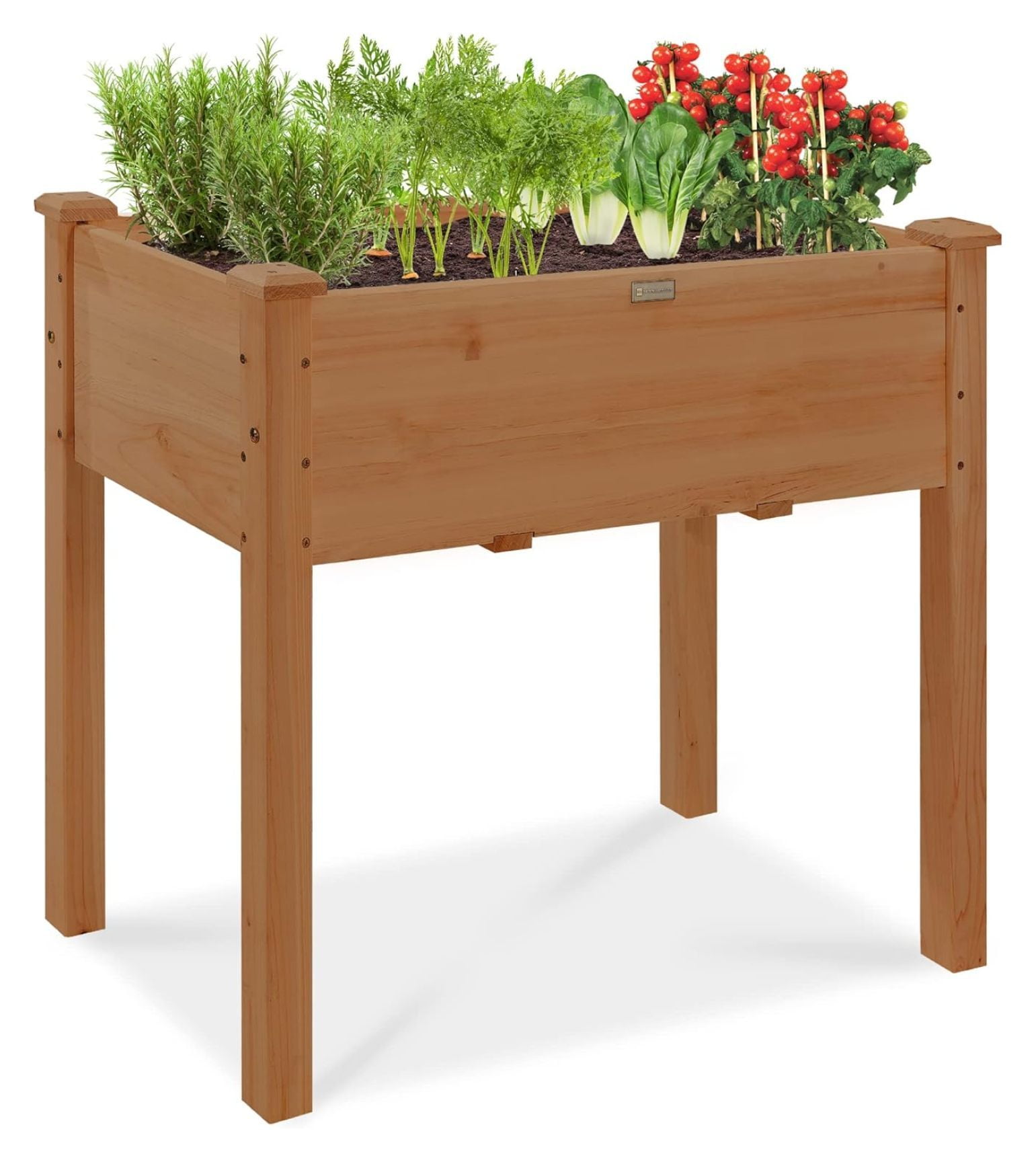 34x18x30in Raised Garden Bed, Elevated Wood Planter Box Stand for Kids