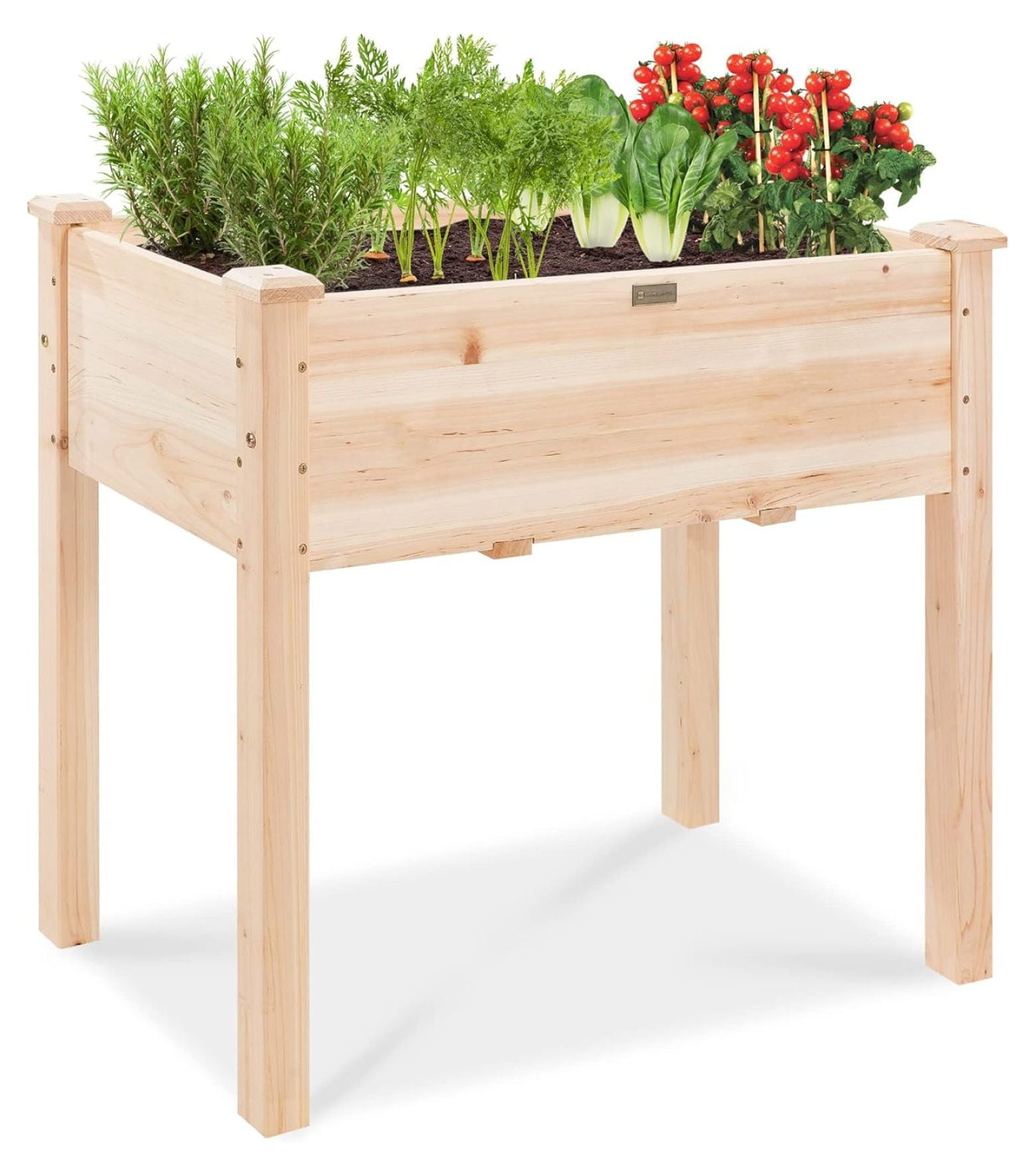 34x18x30in Raised Garden Bed, Elevated Wood Planter Box Stand for Kids