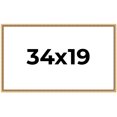thumbnail image 1 of 34x19 Frame Beaded Gold Solid Wood Picture Frame | 0.75 Inches Moulding Width | Liscio Oro, 1 of 8