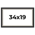 thumbnail image 1 of 34x19 Frame Black Real Wood Picture Frame Width 2.25 Inches | Interior Frame Depth 0.5 Inches |, 1 of 8