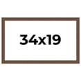 thumbnail image 1 of 34x19 Frame Brown Farmhouse Solid Wood Picture Frame Width 1.5 Inches | Interior Frame Depth 0.5, 1 of 8