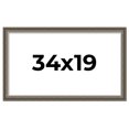 thumbnail image 1 of 34x19 Frame Brown Solid Wood Picture Frame | 1.75 Inch Moulding Width | Austin Frame Complete with, 1 of 8