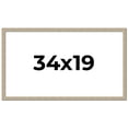 thumbnail image 1 of 34x19 Frame Grey Solid Wood Picture Frame Width 1 Inches | Interior Frame Depth 0.5 Inches |, 1 of 8