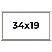 34x19 Frame Silver Real Wood Picture Frame Width 1.25 Inches | Interior Frame Depth 0.5 Inches |