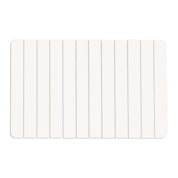 34x21" Modern Diatomite Stone Large Kitchen Mat in Natural White