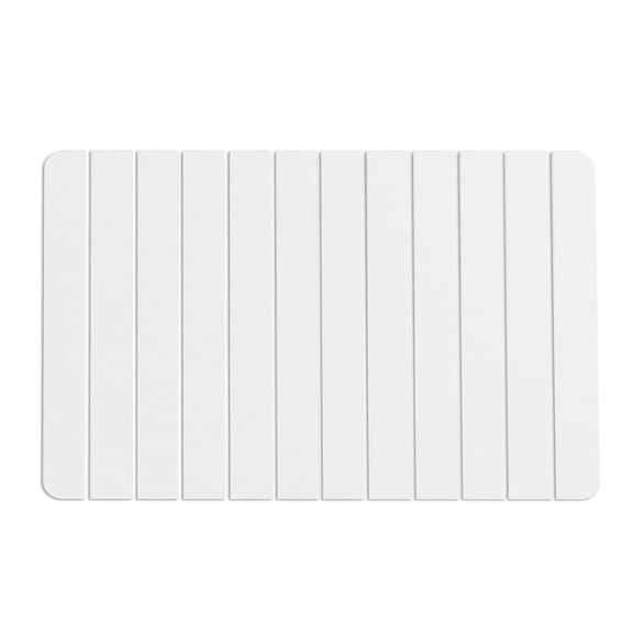 34x21" Modern Diatomite Stone Large Kitchen Mat in White