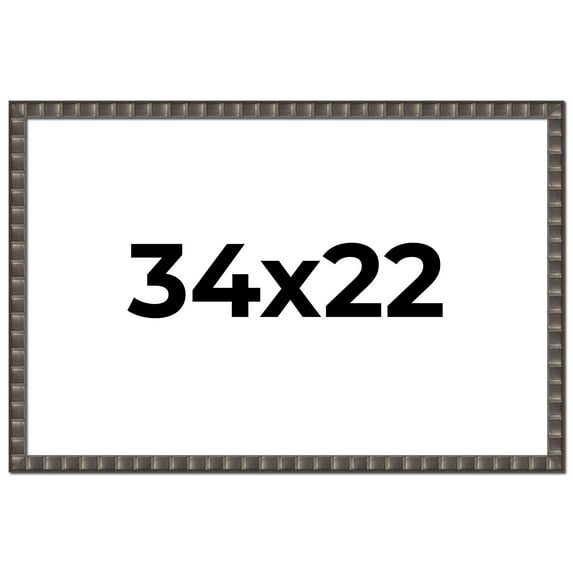 34x22 Frame Black Brown Chestnut Mosaic Solid Wood Picture Frame | 1.125 Inch Moulding Width |