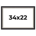 thumbnail image 1 of 34x22 Frame Black Real Wood Picture Frame Width 2.25 Inches | Interior Frame Depth 0.5 Inches |, 1 of 8