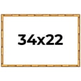 thumbnail image 1 of 34x22 Frame Gold Bamboo Solid Wood Picture Frame | 1 Inch Moulding Width | Interior Frame Depth, 1 of 8