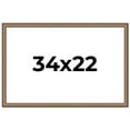 thumbnail image 1 of 34x22 Frame Gold Real Wood Picture Frame Width 1.25 inches | Interior Frame Depth 0.5 inches |, 1 of 8
