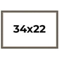thumbnail image 1 of 34x22 Frame Silver Real Wood Picture Frame Width 1.25 Inches | Interior Frame Depth 0.5 Inches |, 1 of 8