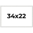 thumbnail image 1 of 34x22 Frame White Real Wood Picture Frame Width 0.75 inches | Interior Frame Depth 0.5 inches |, 1 of 8