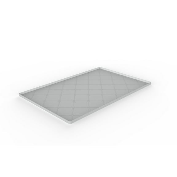 34x22 Inch Under Sink Mat, Large Silicone Cabinet Liner for Kitchen Bathroom, Waterproof Drip Tray Leak Protection Mat, Easy Clean Utility Mat for Storage(Light Gray)