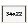 thumbnail image 1 of 34x22 Shadow Box Frame Silver | 1.625 Inches Deep Real Wood Contemporary Shadowbox Display Frame |, 1 of 7