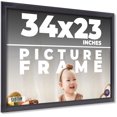 thumbnail image 1 of 34x23 Frame Black Passaggi Solid Wood Picture Frame Width 1.5 Inches | Interior Depth 0.5 Inches |, 1 of 8