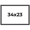 thumbnail image 1 of 34x23 Frame Black Real Wood Picture Frame Width 1.25 Inches | Interior Frame Depth 0.5 Inches |, 1 of 8