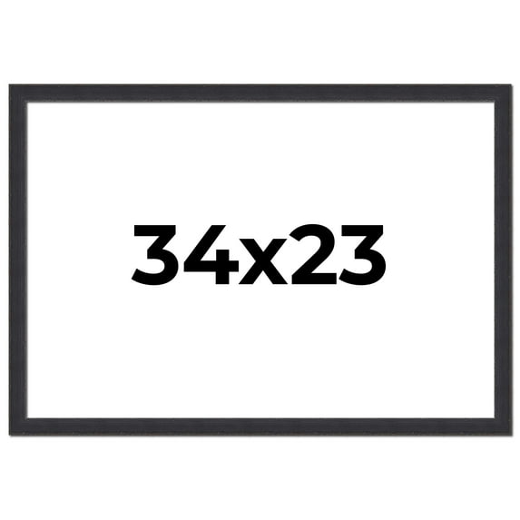 34x23 Frame Black Real Wood Picture Frame Width 1.25 Inches | Interior Frame Depth 0.5 Inches |