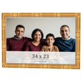 thumbnail image 1 of 34x23 Frame Gold Bamboo Solid Wood Picture Frame | 1 Inch Moulding Width | Interior Frame Depth, 1 of 8