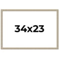thumbnail image 1 of 34x23 Frame Grey Solid Wood Picture Frame Width 1 Inches | Interior Frame Depth 0.5 Inches |, 1 of 8