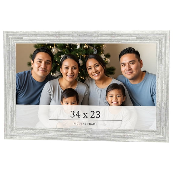 34x23 Frame White Real Wood Picture Frame Width 1.5 inches | Interior Frame Depth 0.5 inches | Barn