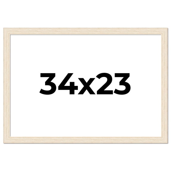 34x23 Frame White Real Wood Picture Frame Width 1.5 inches | Interior Frame Depth 0.5 inches | Barn