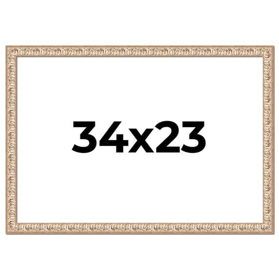34x23 Frame White Real Wood Picture Frame Width 1.5 inches | Interior Frame Depth 0.5 inches |