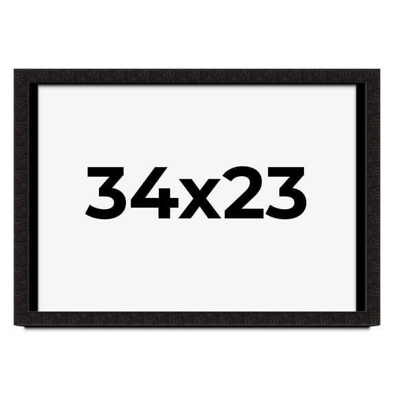 34x23 Shadow Box Black Solid Wood Display Picture Frame | 1 Inch Rabbet Depth | | 1.375 Inch